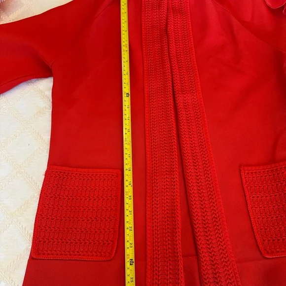 Vintage 1970’s Hedy Knits Of California Red Pantsuit Sz S Matching Neck Scarf